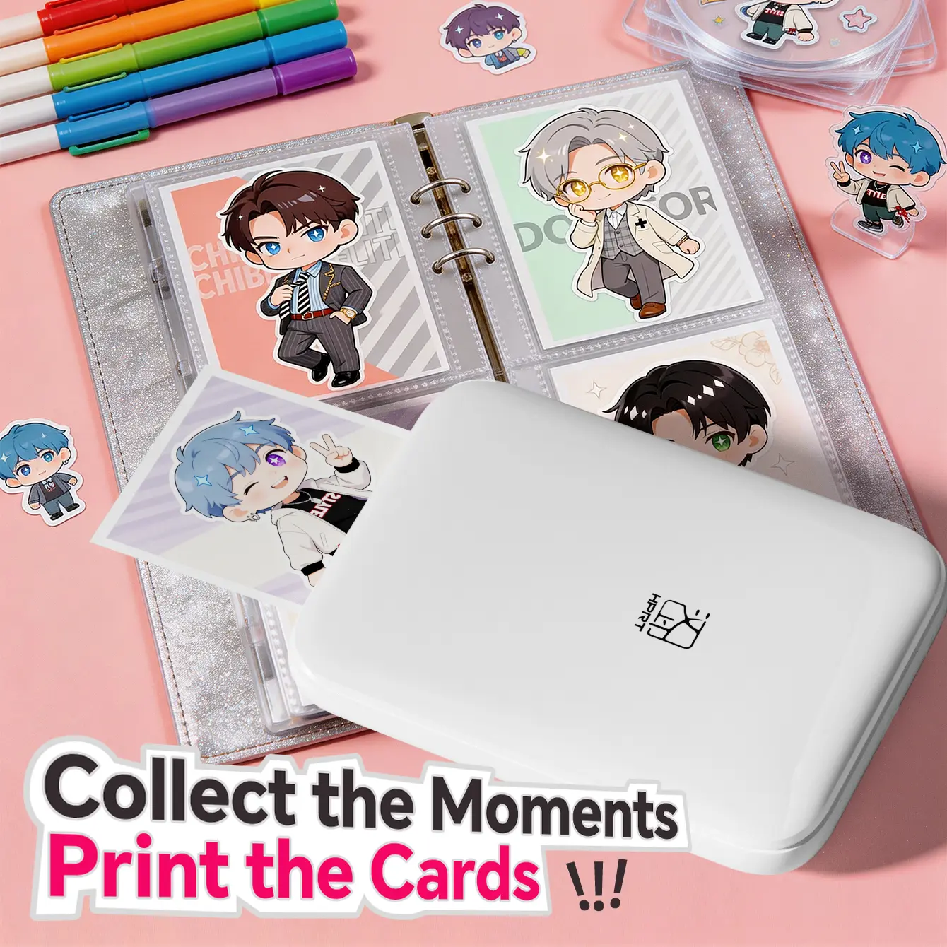 Mini Bluetooth Photo Printer Portable Sticker Printer for iPhone Android 2x3 Inch Inkless Thermal Pocket Printer for Scrapbooking Journaling DIY Crafts