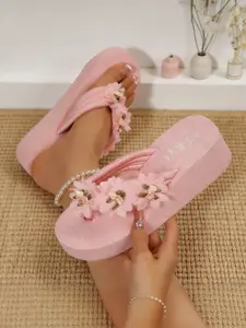 Trendy Thick Sole Sandals, Soft Comfortable Heightening Slippers, Women's Outdoor Beach Shoes, Stylish Summer Footwear, Heightening Effect, Wedge Sandal