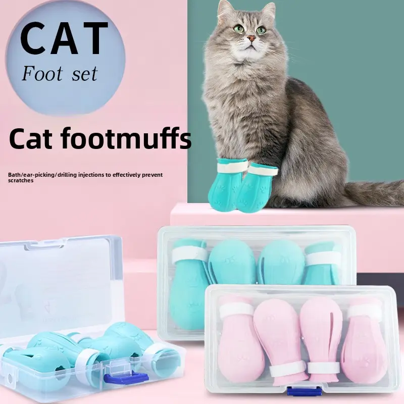 Pet Bathing Cat Paw Covers Anti-Scratch Cat Claw Covers Pet Supplies Cat Washing Bag Pet Paw Covers Pet Shoes