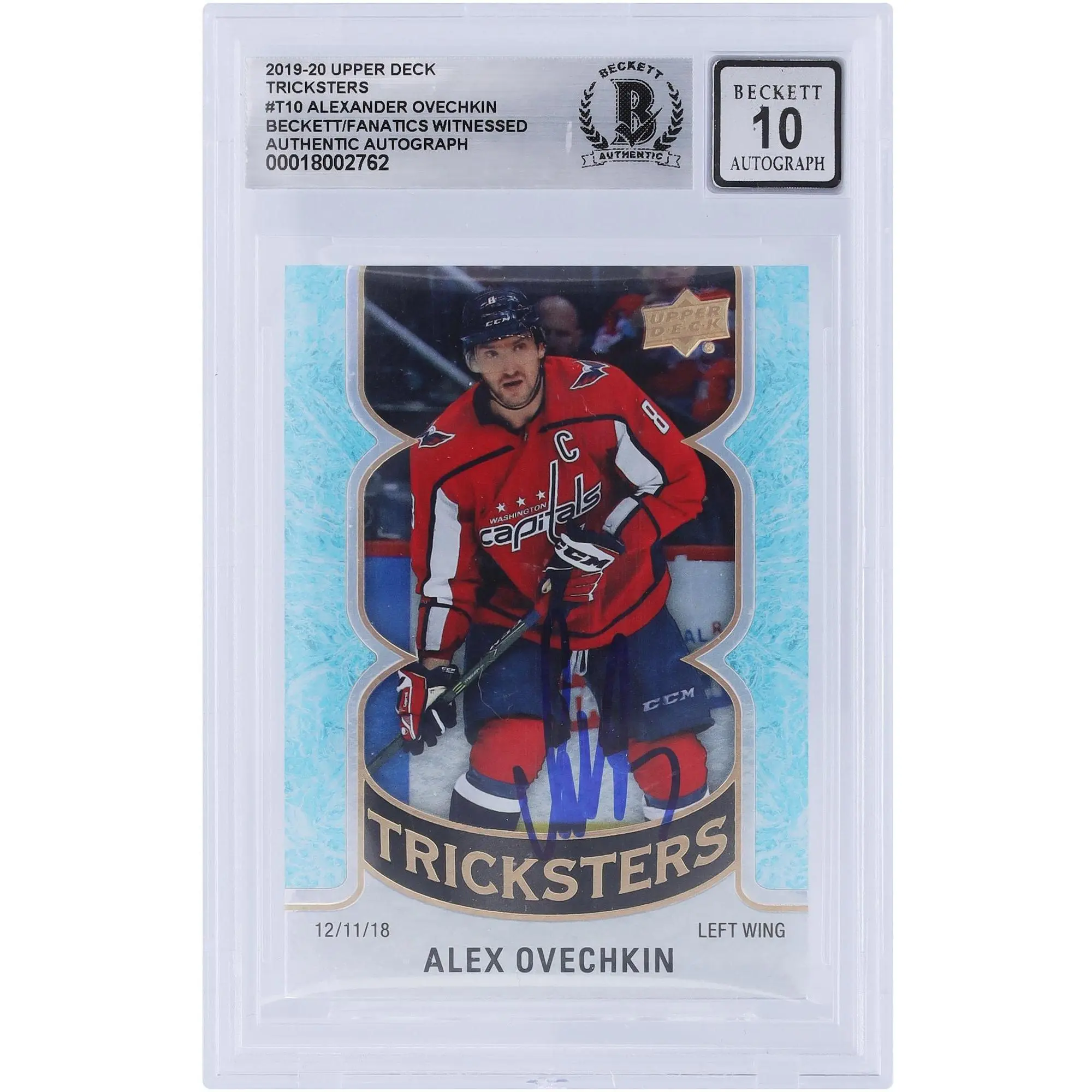 Alexander Ovechkin Washington Capitals Autographed 2019-20 Upper Deck Tricksters #T-10 Beckett Fanatics Witnessed Authenticated 10 Card - Fanatics Authentic Certified
