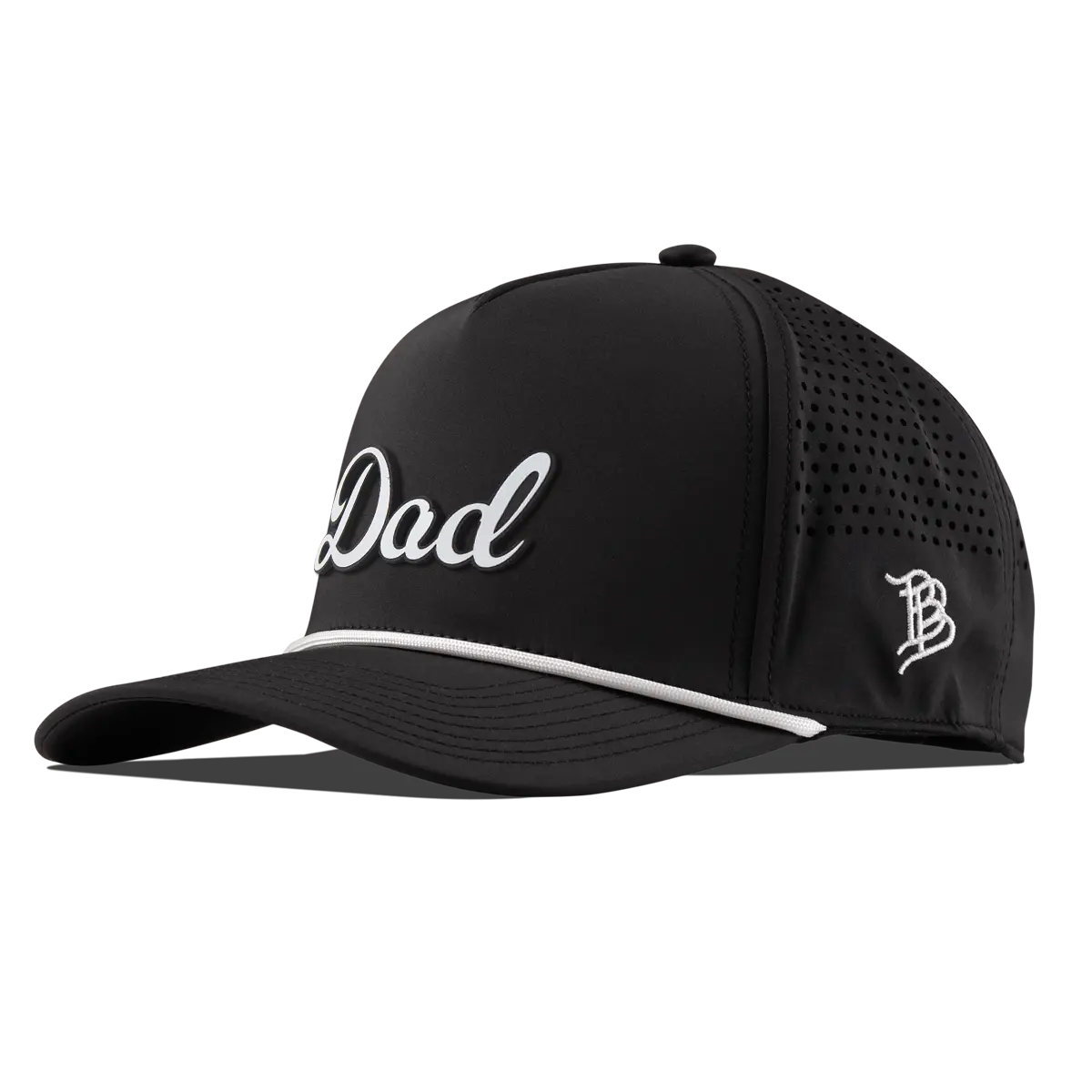 Throwback Script Rope Hat, a Classic 5-Panel Dad Cap with a Curved Brim and Adjustable Snapback Closure, Casual Hat, Rope Hats