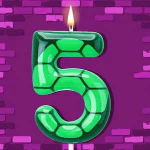 Number 5 Cartoon Turtle Theme Birthday Candle Green Turtle Candle Numeral Cake Topper for  Boys Girls Theme Birthday Decoration Supplies