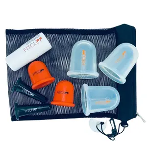 FITCUPP FitKit 2 Cupping Set for whole body. Use for sports care, pre-workout, sport care, training recovery, plantar fasciitis, leg tension, shoulder tension, IT Band tension, digestion, breast health, back pain and more!