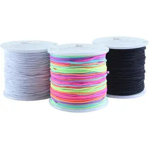 1.0mm Stretchy Bracelet String, Elastic Beading Cord for Pony Beads, Kandi Bracelets, Necklaces & DIY Crafts, Mixed, 50 Yards Each