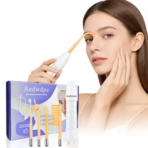 4-in-1 High Frequency Electrode Wand Facial Skincare Electric Massager - Single Item with Face Hair Massage Comb Stick, Ideal Gifts for Wife, Mum, Gifts for Your Mom (Mother's Day, Birthday)