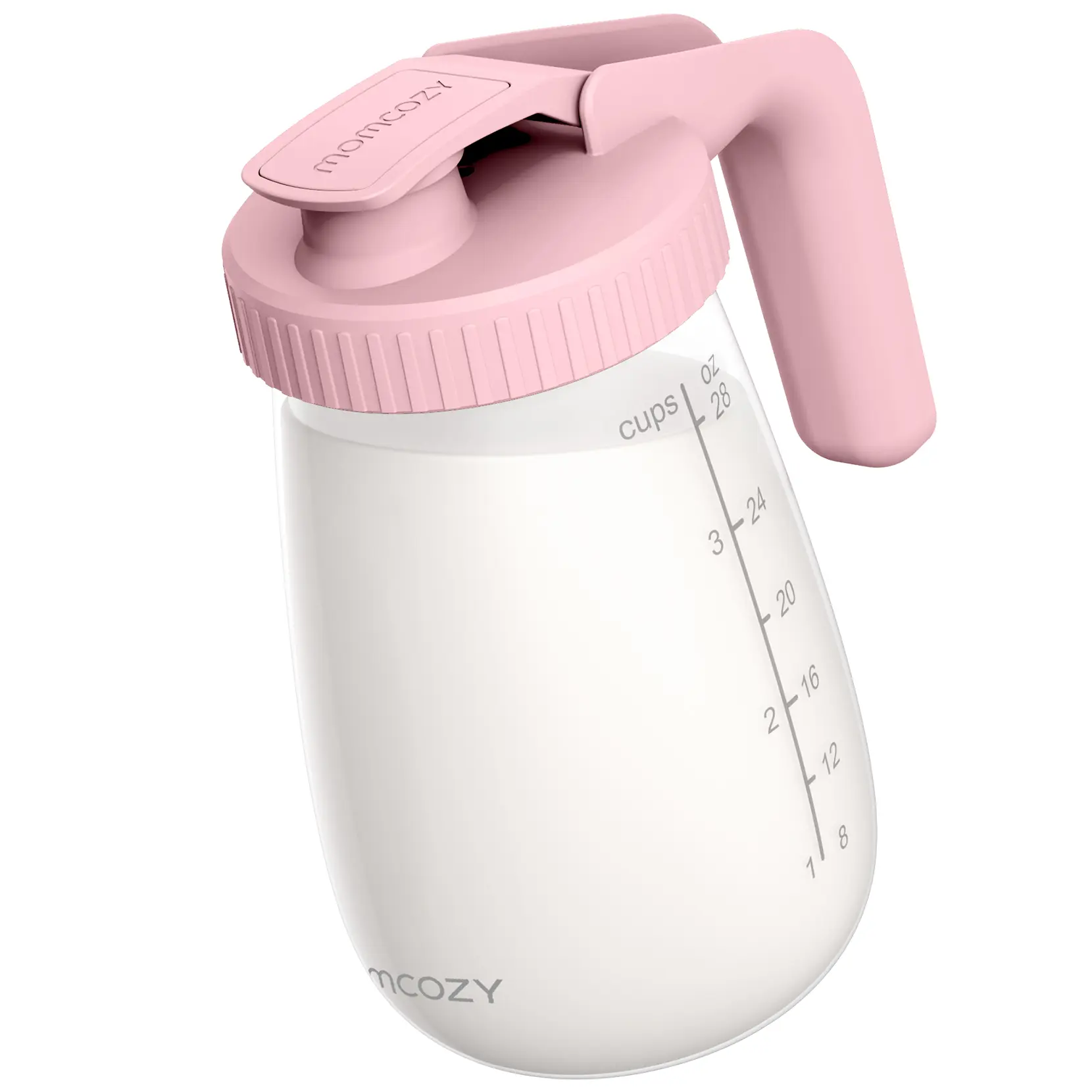 Momcozy Breast Milk Pitcher, Resistant to Heat and Cold Abrupt Temp Swings, No Leak Glass Breast Milk Fridge Storage Container With Wide Mouth, Fast Baby Formula Maker, Breastfeeding Essentials
