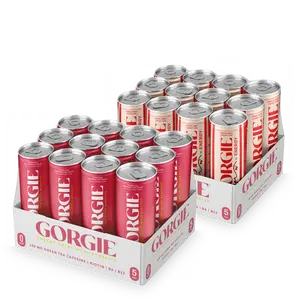 GORGIE Valentines Bundle - GORGIE Sugar Free Natural Energy Drinks, Sparkling Watermelon Splash Sparkling Cherry Lime 2x (12 packs)