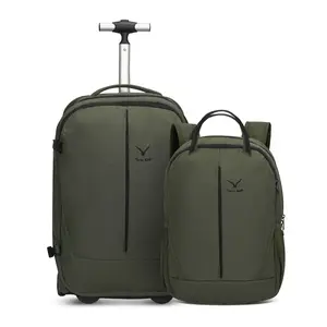 Hynes Eagle 2 in 1 Travel Backpack Set Rolling Backpack with Wheels Carry on Luggage Personal Item Bag for Men Women