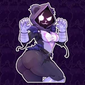 Sneaky Bear Anime Sticker Cute Furry Character Vinyl Decal for Laptops and Water Bottles