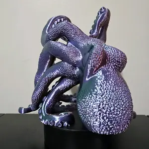 Octopus Wine Bottle Holder, 3D Printed multi-colored.