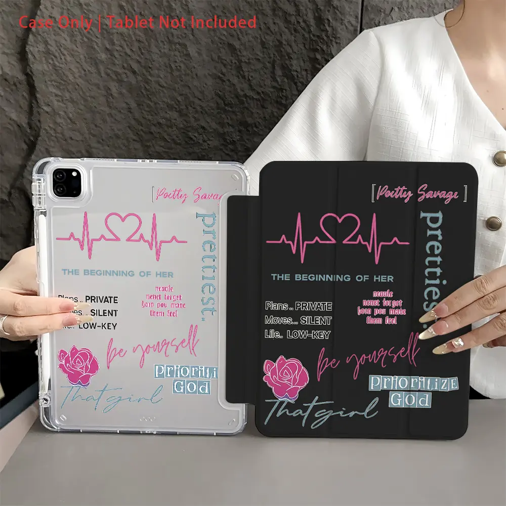 A Tablet Cases with Pen Holder,compatible with iPad 10.9/10.2/ Air 5th/Pro11/10th/9.7/Air 2/iPad7/8/iPad Air 4/5/iPad Pro 11/10.9-inch 2022 Smart Case/iPad Air 13(M3 2025)/iPad Air 11(M3 2025)/iPad 11, Auto Sleep/Wake Function/Stylish Tablet Accessorie