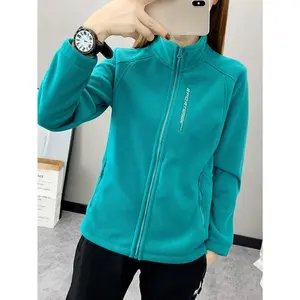 Women’s Comfortable Wool-Lined Activity Jacket – Warm Casual Zip-Up Stand-Collar for Autumn/Winter