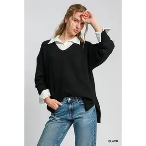 Umgee Wool Blended Pullover Sweater