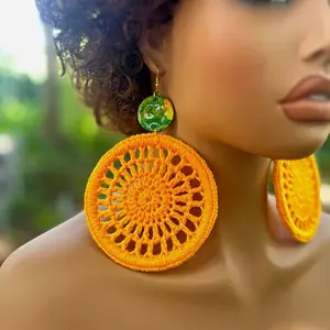 Yarn stainless earrings