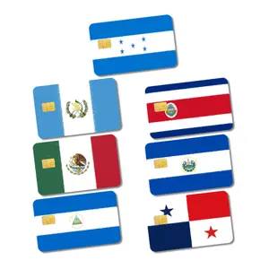Central American Credit Card Sticker Cover - Vinyl Laminated Stickers Skin - Mexico, Nicaragua, Costa Rica, El Salvador, Honduras, Guatemala, Panama