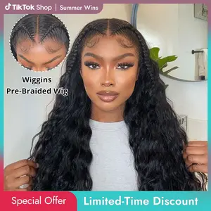 [Summer Essential] Wiggins Hair Pre Braided Glueless Loose Deep Wave Wig 13x6 Lace Frontal Wigs Human Hair Pre Everything Pre Stylist Wig Ear To Ear Natural Hairline Ready To Go Wig #SummerWins #DealsForYouDays