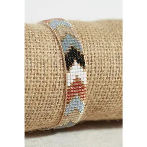 Miyuki Chevron Beaded Bracelet