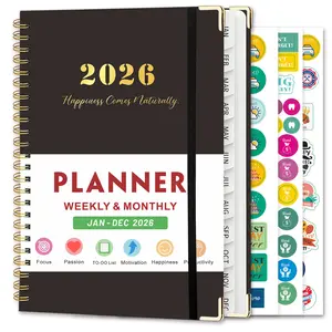 2026 Planner with MBTI, Weekly and Monthly Calendar Book, Daily Agenda Book with Tabs, Laminated Tabs, Stickers, Ruler, Back Pocket, ,Suitable for Personalized Custom Notebooks(8.5” x 9.8”)