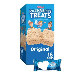 Rice Krispies Treats Marshmallow Snack Bars, Kids Snacks, Lunch Snacks, Original, 12.4oz Box (16 Bars)