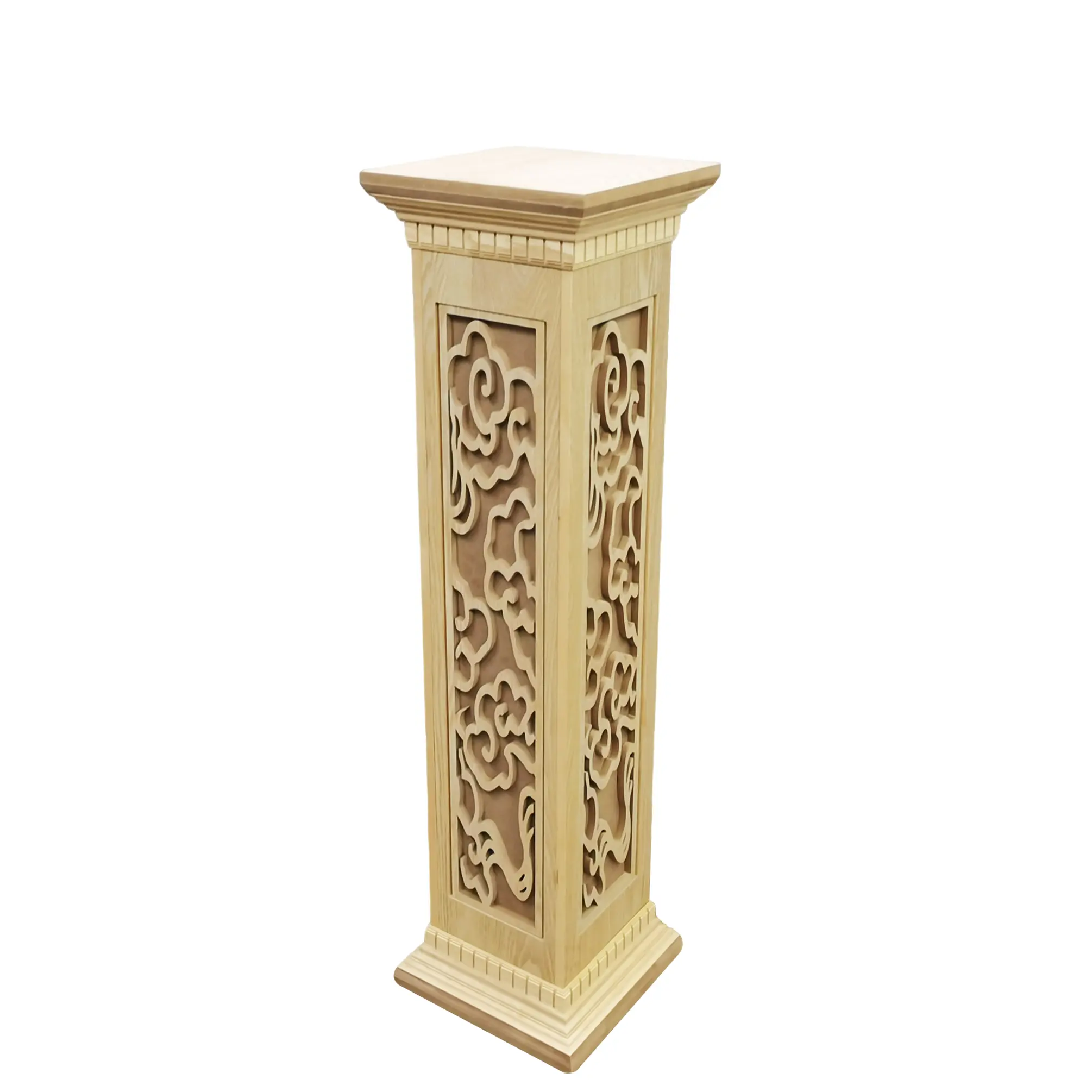 FixtureDisplays® 11.6X11.6X52" Wood Newel Post – Decorative Staircase Post, Stylish Architectural Element 18772 Pillar