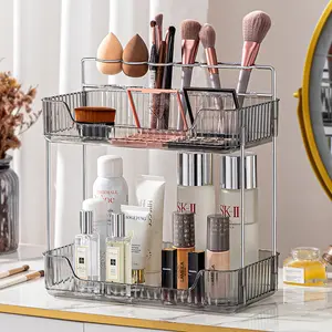 Cosmetics Storage Rack - High-Transparency PET Shelves & Powder-Coated Steel Frame for Modern Living Spaces Maximize Space Minimize Clutter Food-Grade BPA-Free Non-Porous Surface Industrial- Corner Clear Organizer shoe rack organizer bathroom organizer