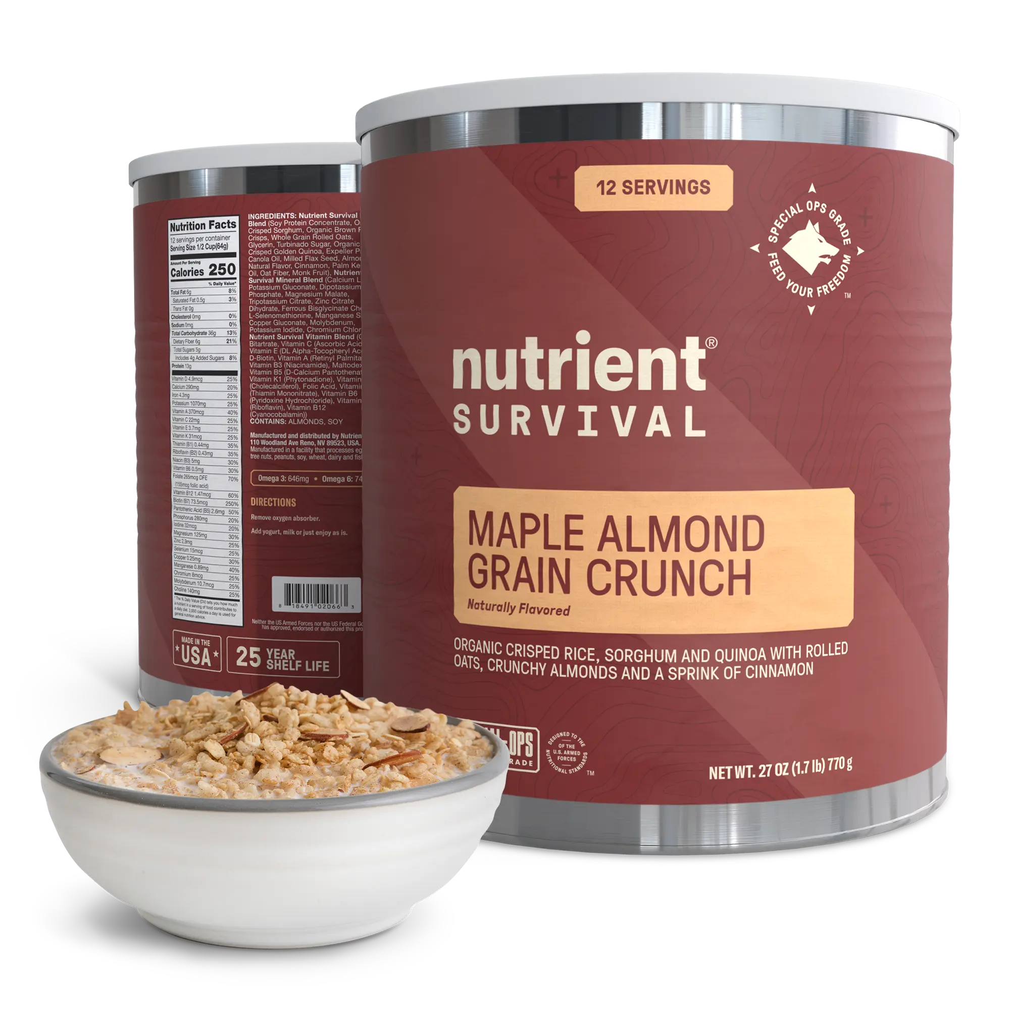 Maple Almond Grain Crunch #10 Can
