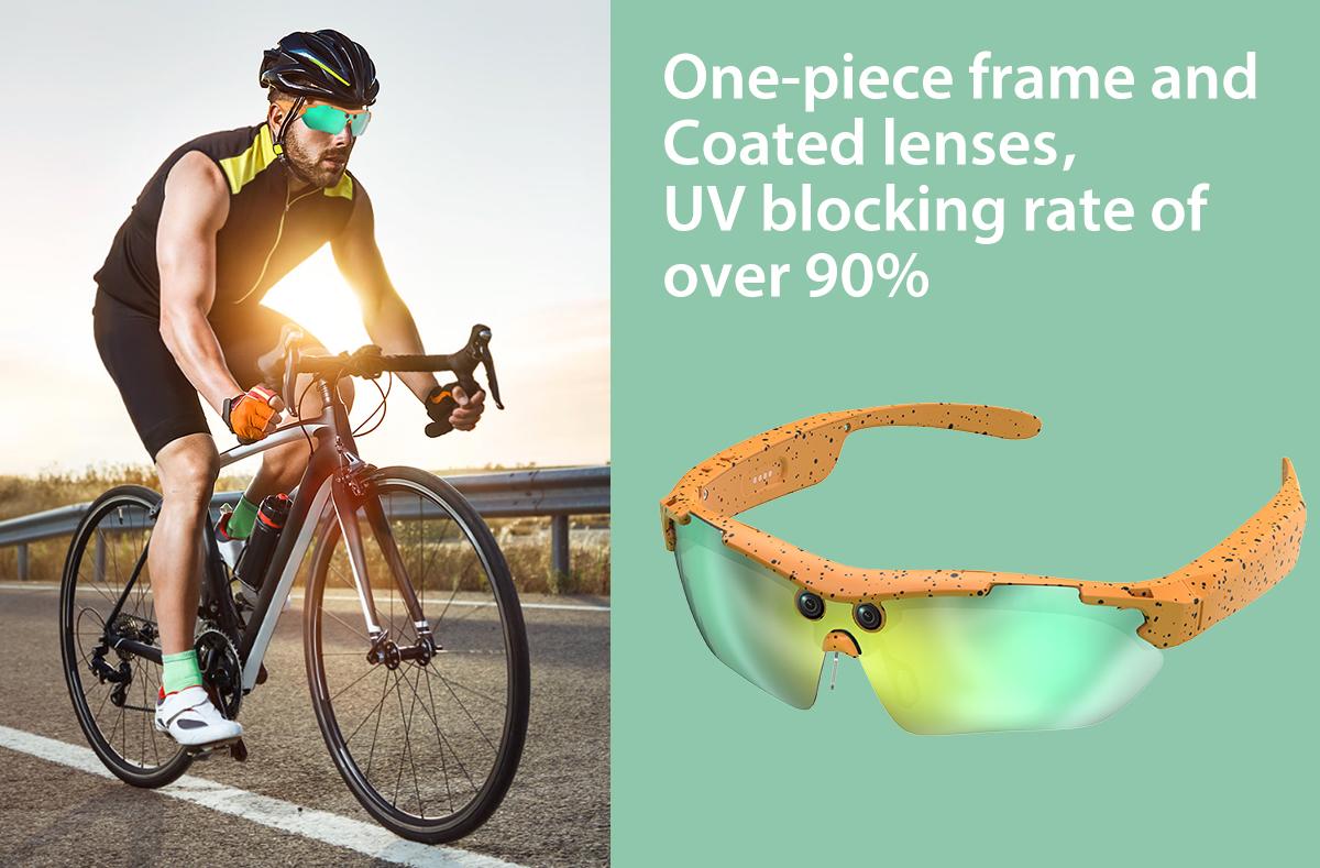 AI Smart Sports Camera Glasses: 2K Video/Photo + 260mAh Long Battery + HD Calls | Waterproof for Cycling/Skiing/Hiking | Easter gift