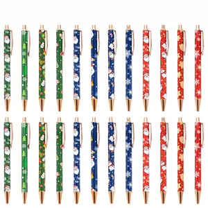 Christmas Push Button Ballpoint Pen, Festive Design for Holiday Gifts and Writing, Perfect Office Supplies for Seasonal Cheer