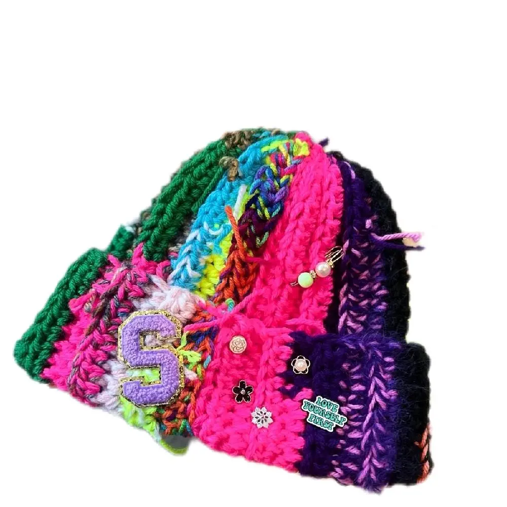 Custom Crochet Scrap Hat - MADE TO ORDER -Colorful Design with Decorative Elements, Perfect for Everyone