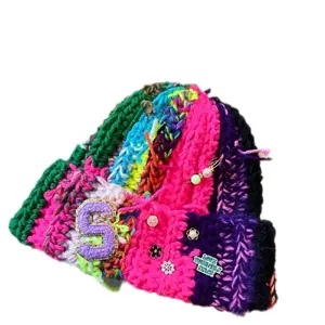 Custom Crochet Scrap Hat - MADE TO ORDER -Colorful Design with Decorative Elements, Perfect for Everyone