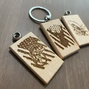 Custom Laser Engraved Wooden Keepsake keychain