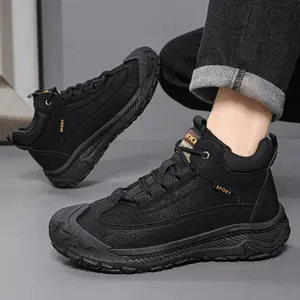 Men's Outdoor Hiking Boots Durable Work Shoes Designed for Labor and Casual Wear Waterproof and Slip Resistant Made of PU Material Suitable for Outdoor Activities Trail Running Shoes Boys' Shoes