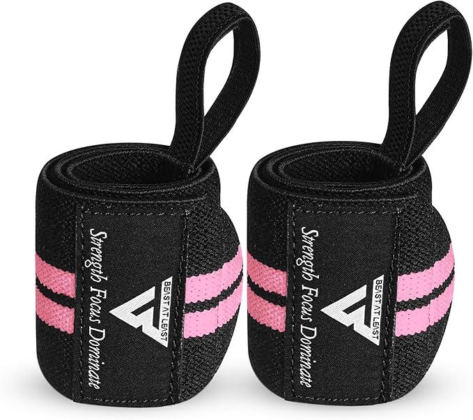 Weightlifting Wrist Wraps – 18” Heavy Duty Cotton Wrist Support with Thumb Loop for Powerlifting, Strength Training & Bodybuilding