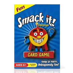 Smack It! Challenge Game Set, Cartoon Superhero Theme, Blue Design, Fast Reaction Card Game, Ages 6+, 2-7 Players