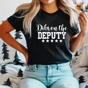 Dibs On The Deputy T-shirt, Police Wife Shirt, Deputy Sheriff Girlfriend Gift, Deputy Mom T-shirt, Deputy Wife Birthday Cute Gift, Cop Girlfriend T-shirt