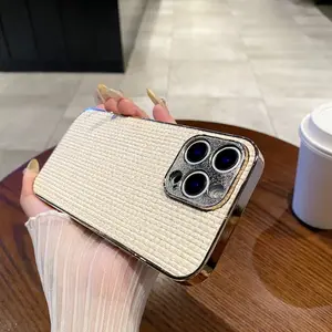 Canvas Plain Fabric Cloth Pattern Case For OPPO A3 A3X A5 A6 PRO A6X A6s Reno 15 15F 12 13 Pro Max 12F 13F 5G Cover