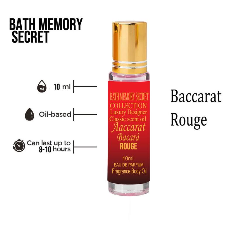 10ml Red Rouge Musk Concentrated Perfume Oil Fragrance Perfume Essential Oil Suitable for Women Alcohol-free, 20% Concentration Essential Oil Women's Perfume Unisex Long-lasting Travel Aromatherapy Soothing Relaxation Oil, Floral Scents