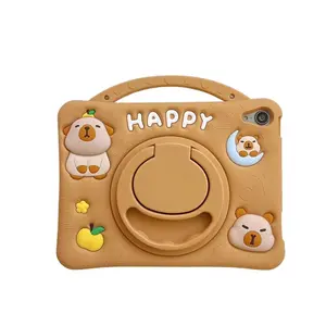 Cute Cartoon Bear Pattern Tablet Case, Rotatable Tablet Protective Cover, Tablet Protector Cover, Tablet Casing Compatible with iPad 7th 8th 9th 10th Air 4/5