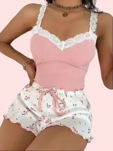 Women’s Boxer Short Lounge Pajama Set