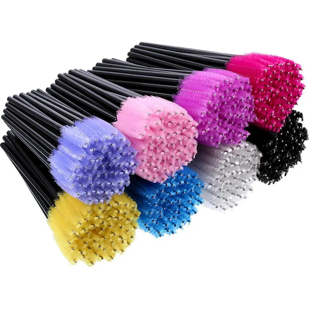 100Pcs Disposable Micro Eyelash Brush Mascara Wands Applicator Spoolers Eyebrow Comb brushes Eyelash Extension Makeup Kit