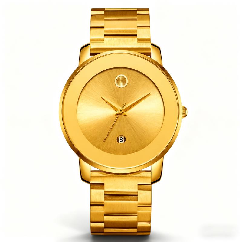 Luxury Business Quartz Watches For Ladies And Gentlemen Featuring Solid Stainless Steel Straps Calendar Function And Water Resistance With A Minimalist Design They Are Elegant And Durable Suitable For Daily Wear