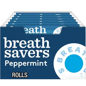 BREATH SAVERS Peppermint Sugar Free Breath Mints Rolls, 0.75 oz (24 Count) Convenience Candy