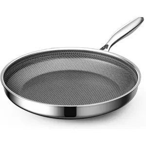 Hybrid Nonstick 10 Inch Frying Pan,Non Stick Frying Pan, PFOA PTFE Free,Stay-Cool Handle, Dishwasher-Friendly, Oven-Safe Up to 600?F, Induction Ready, Compatible with  Cooktops