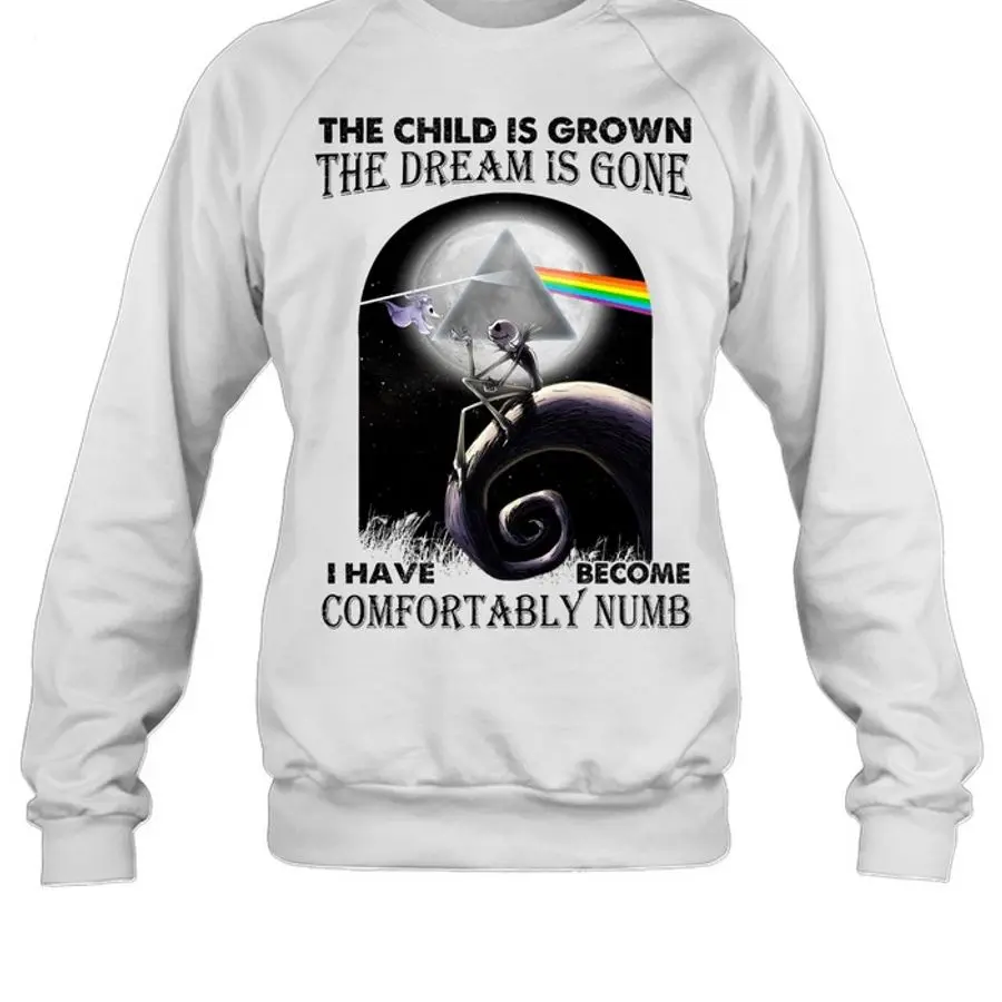 Unisex T-shirt, Hoodie & Sweatshirt Jack Skellington Pink Floyd I Have Become Comfortably Numb S to 3XL Classic Cotton