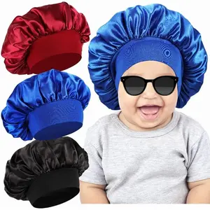 3 Pcs Baby Bonnets for Sleeping,Silk Sleep Cap for Baby Girls and Boys