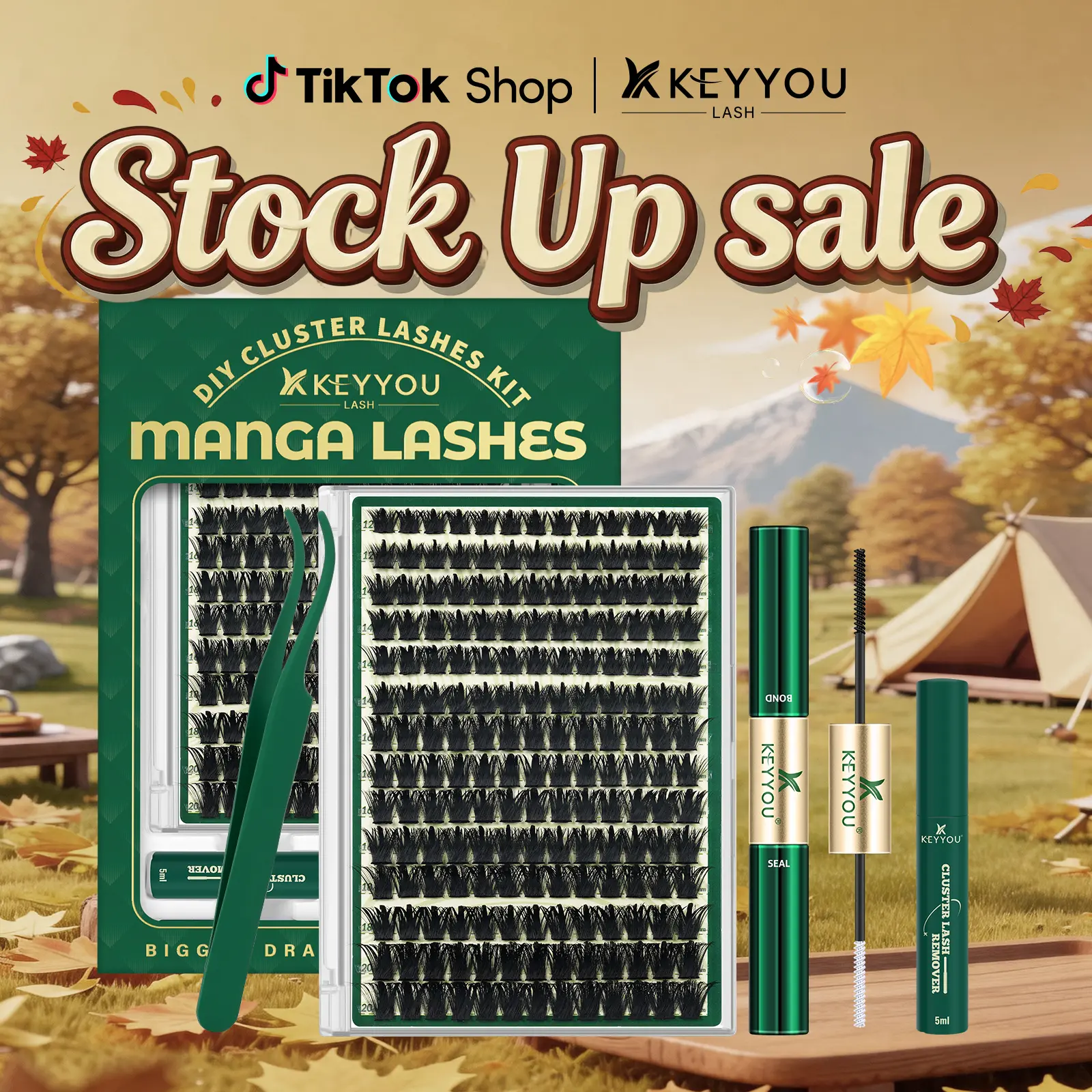 StarrlNight Kit | KEYYOU Black Pearl Lash Clusters | Waterproof & Long-Lasting | Fashion Wet Look | Beginner-Friendly DIY | Salon-Grade Lash Extension Alternative | Flawless Voluminous Finish | Evil lash | Trendy Must-Have#September Stock Up