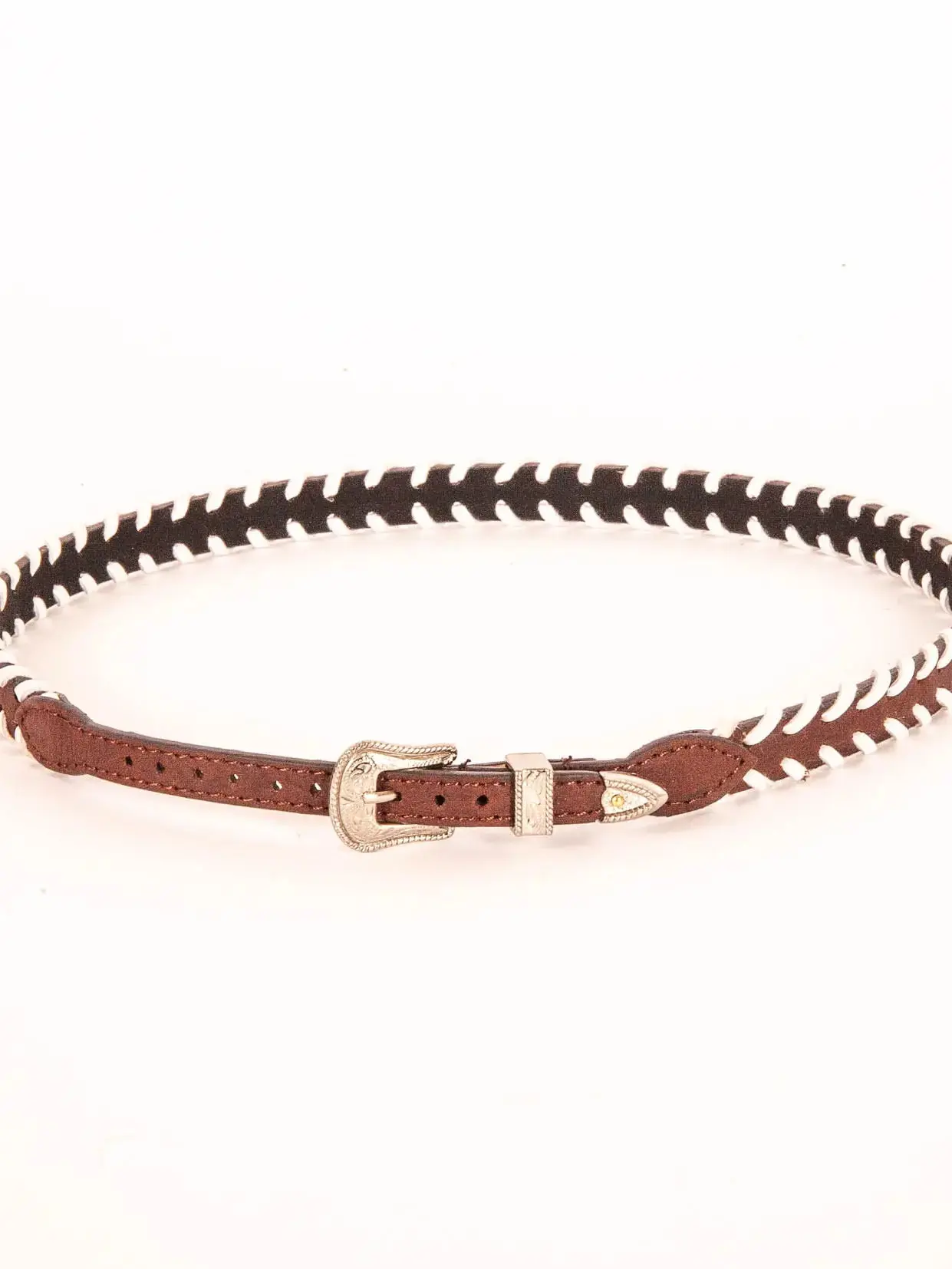 Whip Stitch Leather Cowboy Hat Band