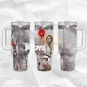 Star Light - The Boys Water Bottle Stainless Steel Thermos Keeps Drinks Hot Cold 24H Portable Travel Mug Gothic Minimal Design Gift for Him Her