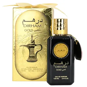 Ard Al Zaafaran Dirham Gold Unisex EDP Perfume Fragrance - Luxurious Vanilla Rose Scent, 3.4 fl oz, Bright Fresh, New Box