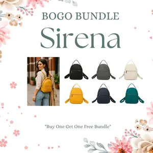 [NEW] Ampere Creations Sirena Vegan Leather [BOGO] Bundle Lightweight Durable Medium Backpack Bag Set with any 2 colors of your choice